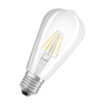 Osram Classic LED E27 Edison Filament Claire 6.5W 806lm - 827 Blanc Très Chaud | Équivalent 60W