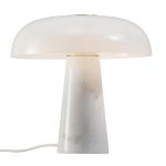 DFTP by Nordlux Lampe De Chevet Glossy Marbre et Verre Blanc | 320mm - Convient pour 1x E27