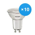 Lot 10x Noxion Spot LED GU10 PAR16 3W 230lm 36D - 830 Blanc Chaud | Dimmable - Équivalent 35W