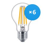 Lot 6x Philips Corepro LED Ampoule E27 Poire Claire 10.5W 1521lm - 840 Blanc Froid | Équivalent 100W