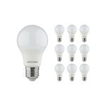 Lot 10x Noxion Lucent Classic LED E27 Poire Dépolie 8.5W 806lm - 827 Blanc Très Chaud | Équivalent 60W