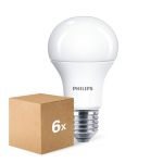 Lot 6x Philips  CorePro LED Ampoule E27 Poire Dépolie 10W 1055lm - 827 Blanc Très Chaud | Équivalent 75W