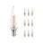 Lot 10x Noxion Lucent LED E14 Bent-tip Bougie Filament Claire 2.5W 250lm - 827 Blanc Très Chaud | Équivalent 25W