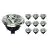 Lot 10x Noxion Lucent Spot LED GU10 AR111 15W 850lm 40D - 930 Blanc Chaud | Meilleur rendu des couleurs - Dimmable - Équivalent 100W