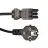 Noxion GST - Compatible Câble d’alimentation Noir - Femelle + Schuko Europlug - 2m - 3 pole 1,5mm2