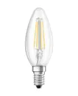 Ledvance Classic LED E14 Bougie Filament Claire 4W 470lm - 827 Blanc Très Chaud | Équivalent 40W