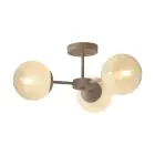 It's about RoMi Plafonnier Aspen Verre Blanc | Convient pour 3x E14 