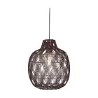 Good&Mojo Suspension Luminaire Mendoza Bambou Burgundy L | Convient pour 1x E27 