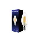 Noxion Lucent LED E14 Bougie Filament Claire 4.5W 470lm - 827 Blanc Très Chaud | Dimmable - Équivalent 40W