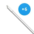 Lot 6x Réglette LED Étanche 34W 3740lm - 840 Blanc Froid | 120cm