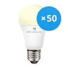 Lot 50x WiZ Smart LED E27 Poire Dépolie 9W 806lm - 827 Blanc Très Chaud | Dimmable - Équivalent 60W