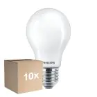Lot 10x Philips Master LED E27 Poire Filament Dépolie 7.2W 1055lm - 922-927 Dim To Warm | Meilleur Rendu Des Couleurs - Dimmable - Équivalent 75W