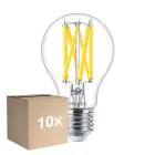 Lot 10x Philips Master LED E27 Poire Filament Claire 10.5W 1521lm - 922-927 Dim To Warm | Meilleur Rendu Des Couleurs - Dimmable - Équivalent 100W