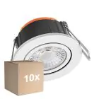 Lot 10x Ledvance Spot LED Combo Adjust Aluminium Blanc 6W 600lm 60D - 827-830-840 CCT | 82mm - Diamètre 68mm - IP65