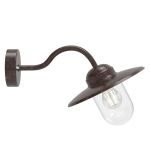 Nordlux Luxembourg Wandlamp Metaal en Glas Roestig | IP54 - Geschikt voor E27