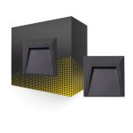 Bright Choice Wandlamp Clover PC Antraciet 1.5W 100lm - 840 Koel Wit 