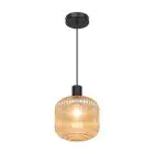 D'Lite Hanglamp Leffinge Amber Glas | Geschikt Voor 1x E27